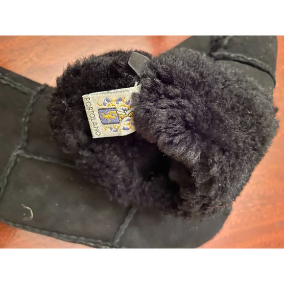 Ladies Portolano Shearling Black Gloves Size M - Picture 4 of 4